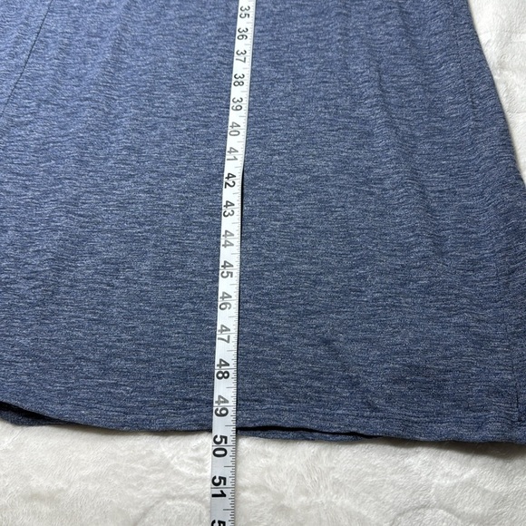 J.Jill Women’s Blue Heathered Cotton Blend Maxi Dress 1X Relaxed Fit Summer Fall - Picture 7 of 10